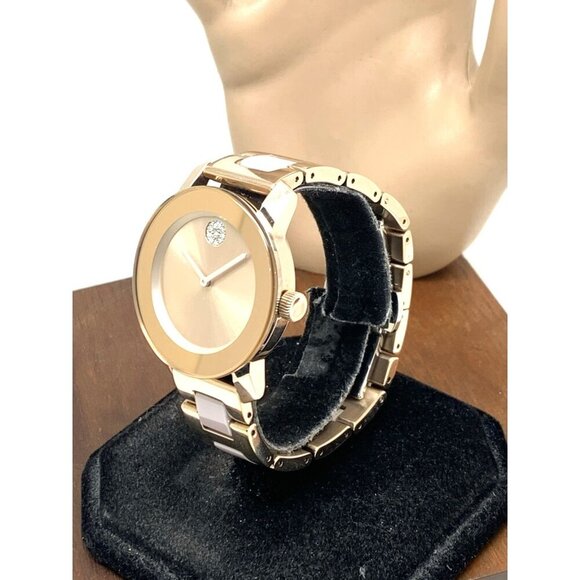 Movado Women\'s Watch 3600799 Bold Rose Dial Swiss Quartz 36mm Steel Pink Ceramic main image 9